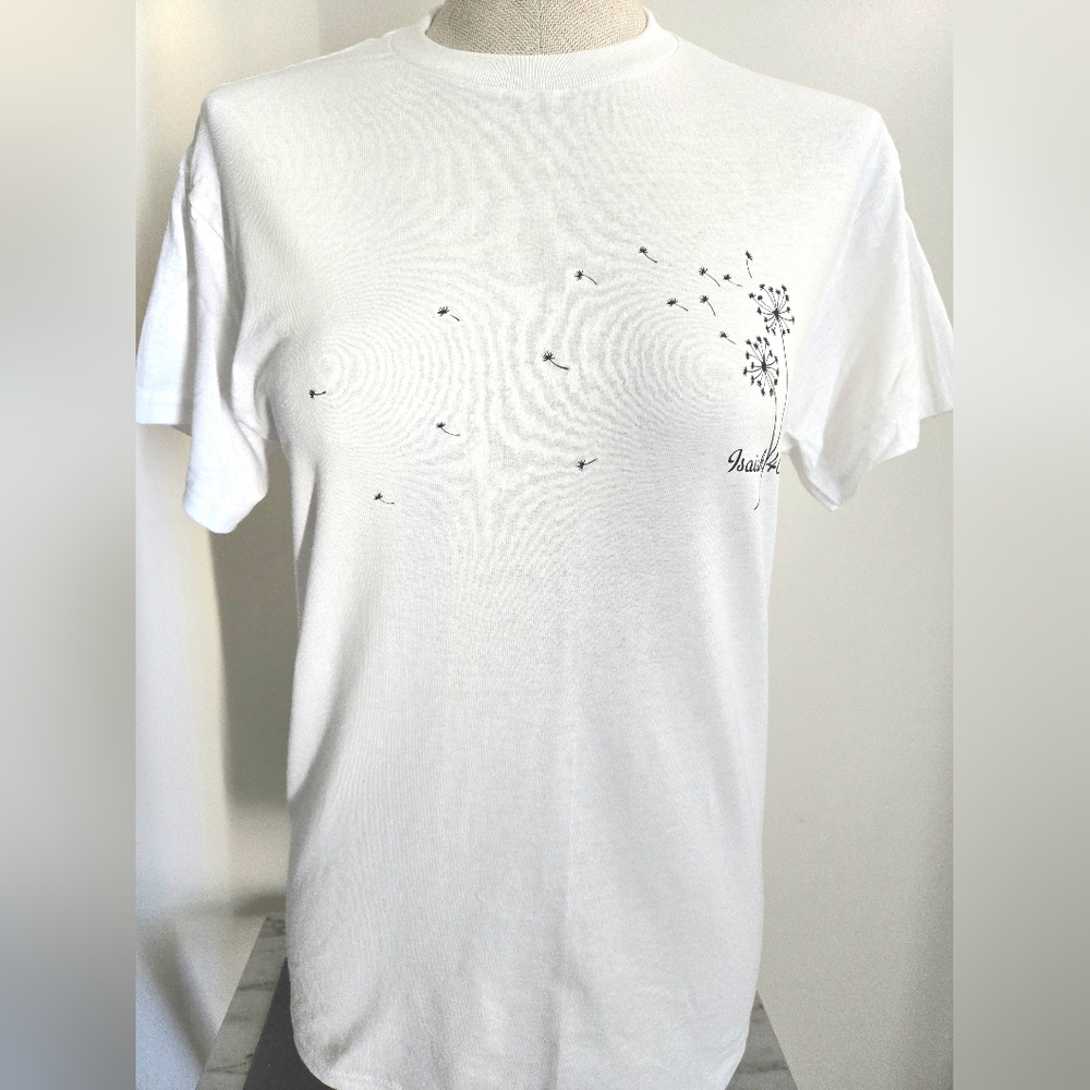Handmade Unisex Dandelion Isaiah 40:8 T-Shirt - Picture 2 of 9